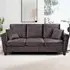 Brooklyn 3-Seater Sofa - Mottled Mink, Brushed Velvet