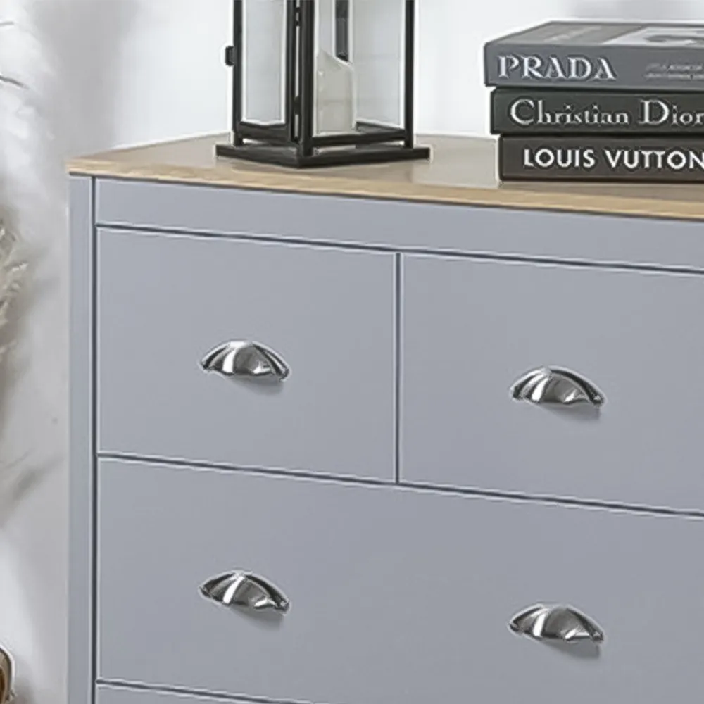 Brooklyn 4 Drawer Chest of Drawers - Grey, Wood