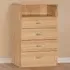 Brooklyn 4 Drawer Chest with Shelf - Wood, Oak Finish