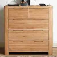 Brooklyn 5 Drawer Chest of Drawers - Brown, Oak