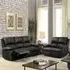 Brooklyn 5-Seater Recliner Sofa Set - Black, Bonded Leather