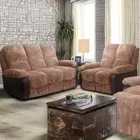Brooklyn 5-Seater Recliner Sofa Set - Brown, Jumbo Cord