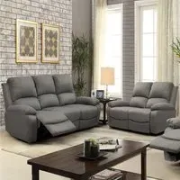 Brooklyn 5-Seater Recliner Sofa Set - Grey, Linen
