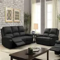 Brooklyn 5-Seater Recliner Sofa Set - Grey, Linen