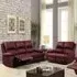 Brooklyn 5-Seater Recliner Sofa Set - Red, Bonded Leather