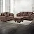 Brooklyn 5-Seater Sofa Set - Brown, Brushed Velvet