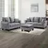 Brooklyn 5-Seater Sofa Set - Grey, Brushed Velvet
