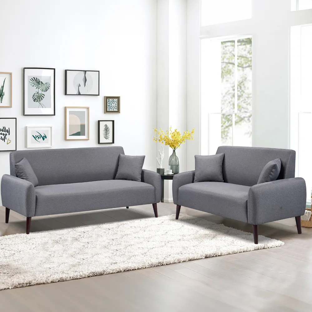 Brooklyn 5-Seater Sofa Set - Grey, Linen image