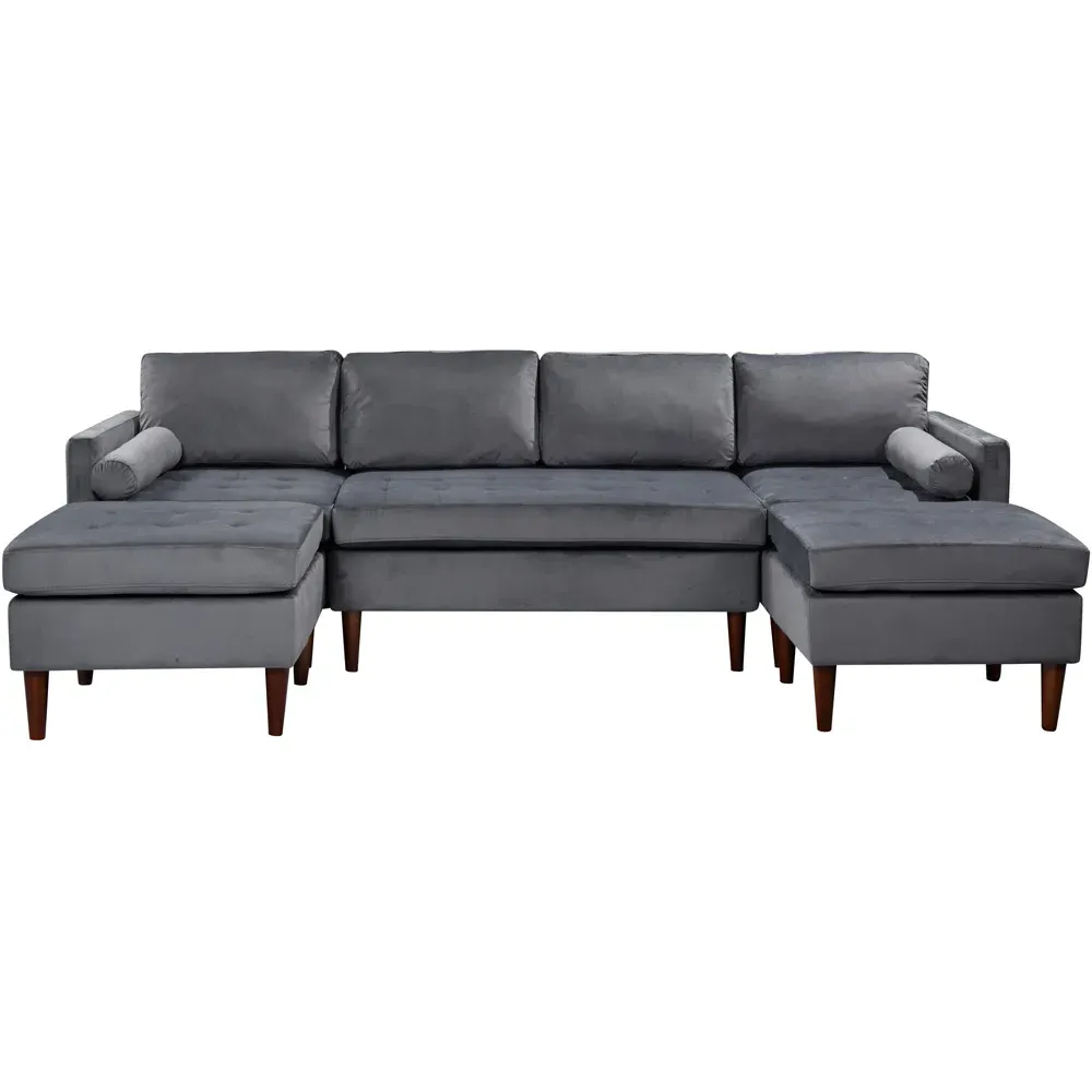 Brooklyn 6-Seater Modular Sofa - Dark Grey, Fabric
