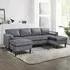 Brooklyn 6-Seater Modular Sofa - Dark Grey, Fabric