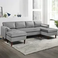 Brooklyn 6-Seater Modular Sofa - Light Grey, Fabric