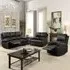 Brooklyn 6-Seater Recliner Sofa Set - Black, Bonded Leather