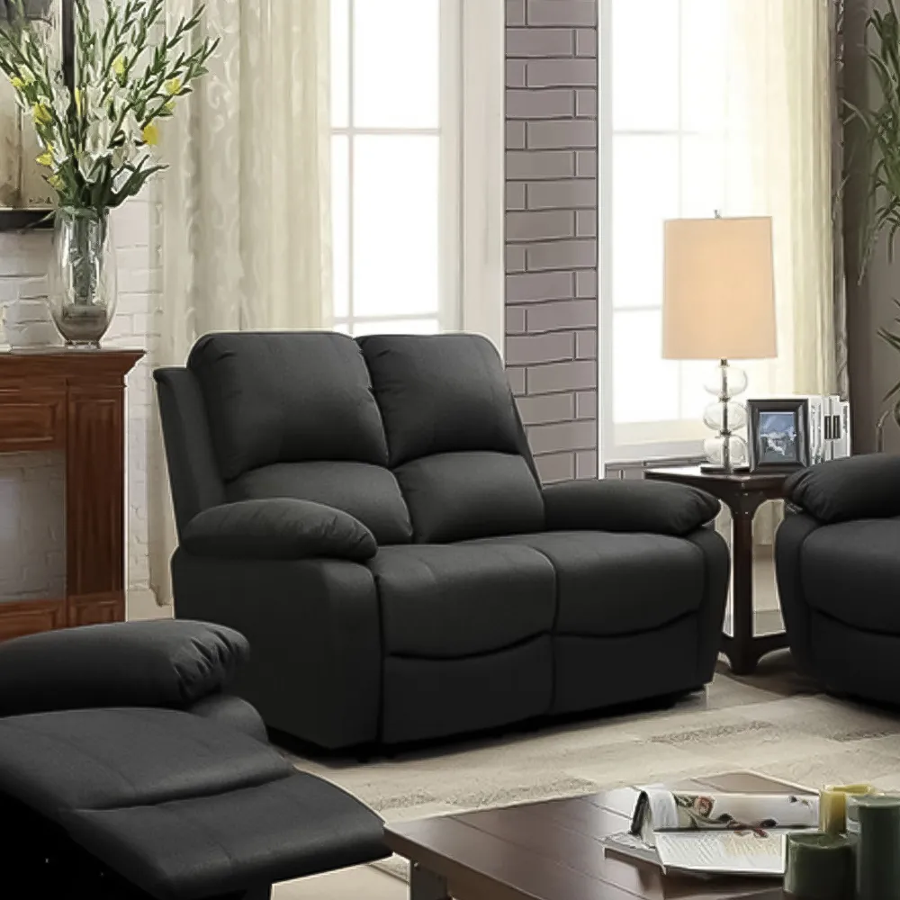 Brooklyn 6-Seater Recliner Sofa Set - Grey, Fabric