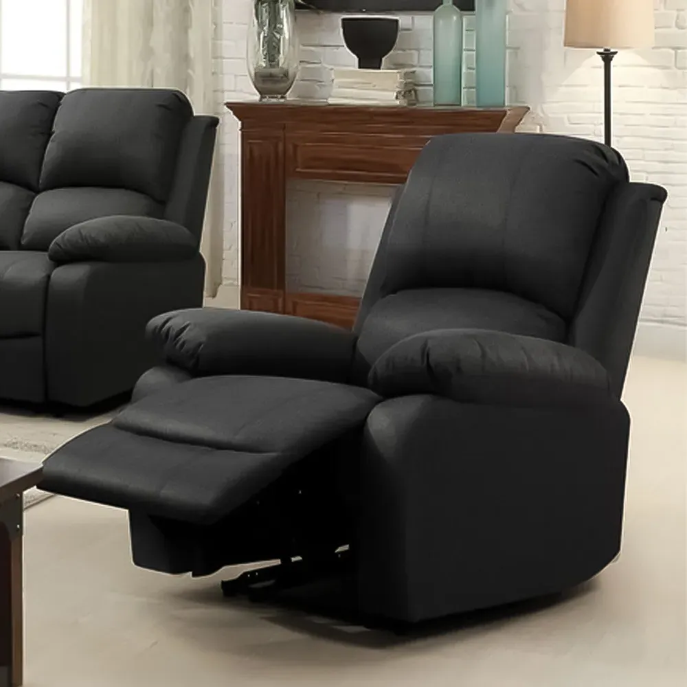 Brooklyn 6-Seater Recliner Sofa Set - Grey, Fabric