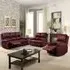 Brooklyn 6-Seater Recliner Sofa Set - Red, Bonded Leather