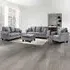 Brooklyn 6-Seater Sofa Set - Grey, Brushed Velvet