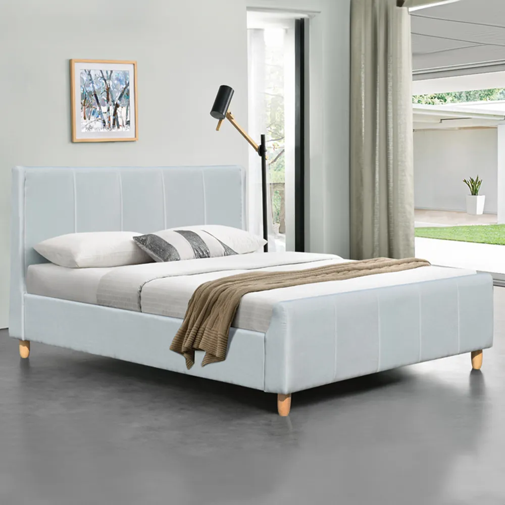 Brooklyn Double 3 Piece Bedroom Set - Blue, Linen