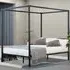 Brooklyn Double 4 Poster Bed Frame - Black, Metal