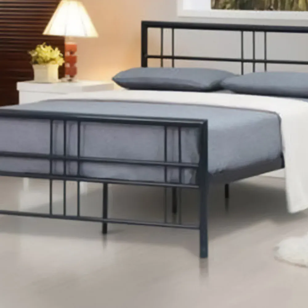 Brooklyn Double Bed Frame - Black, Metal