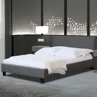 Brooklyn Double Bed Frame - Dark Grey, Fabric