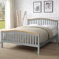 Brooklyn Double Bed Frame - Grey, Pine