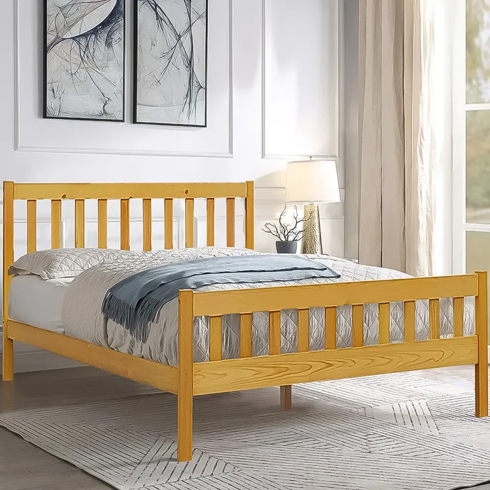 Brooklyn Double Bed Frame - Pine