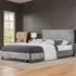 Brooklyn Double Bed Frame - Silver, Crushed Velvet