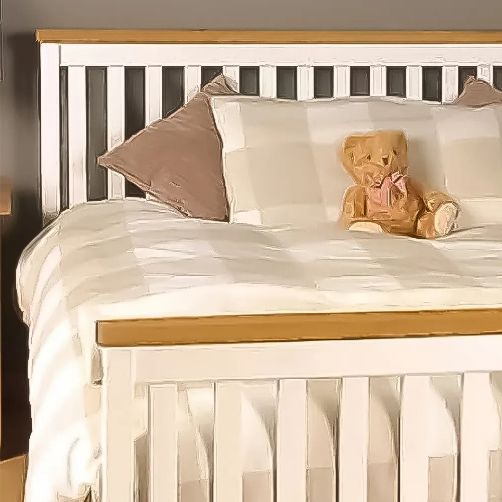 Brooklyn Double Bed Frame - White, Pine