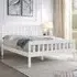 Brooklyn Double Bed Frame - White, Pine