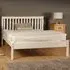 Brooklyn Double Bed Frame - White, Pine