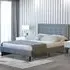 Brooklyn Double Bed Frame with Buttoned Headboard - Light Grey