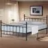 Brooklyn Double Bed Frame with Finials - Black, Metal