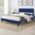 Brooklyn Double Bed Frame with Padded Headboard - Blue