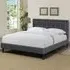 Brooklyn Double Bed Frame with Padded Headboard - Dark Grey