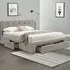 Brooklyn Double Bed Frame with Storage - Cream, Velvet