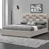 Brooklyn Double Bed Frame with Weaved Headboard - Cream, Velvet
