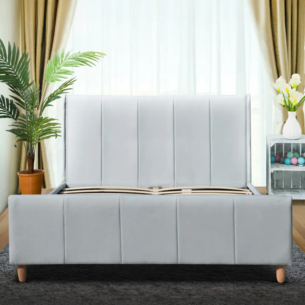 Brooklyn Double Bedroom Furniture Set - Blue, Linen