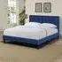 Brooklyn Double Buttoned Headboard Bed Frame - Blue