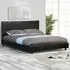 Brooklyn Double Ottoman Bed with Storage - Black, Faux Leather