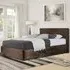 Brooklyn Double Ottoman Bed with Storage - Brown, Velvet