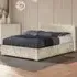 Brooklyn Double Ottoman Bed with Storage - Cream, Velvet