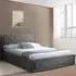 Brooklyn Double Ottoman Bed with Storage - Grey, Fabric