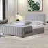 Brooklyn Double Ottoman Bed with Storage - Grey, Velvet