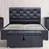 Brooklyn Double Ottoman Bed with Storage - Grey, Velvet