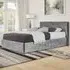 Brooklyn Double Ottoman Bed with Storage - Silver, Velvet