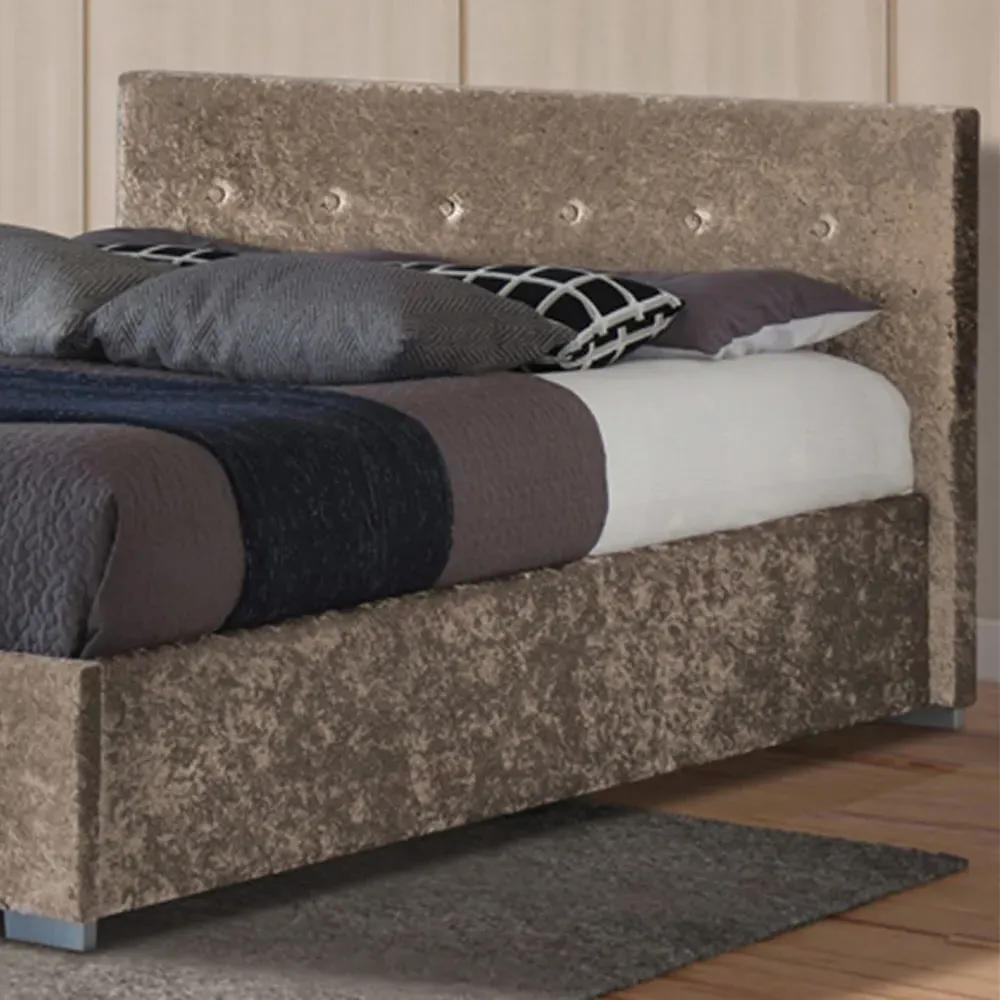 Brooklyn Double Ottoman Bed with Storage - Truffle, Velvet