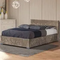 Brooklyn Double Ottoman Bed with Storage - Truffle, Velvet