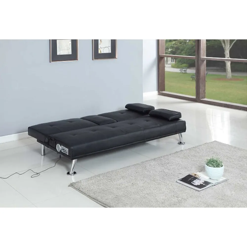 Brooklyn Double Sleeper Cinema Sofa Bed with Bluetooth - Black