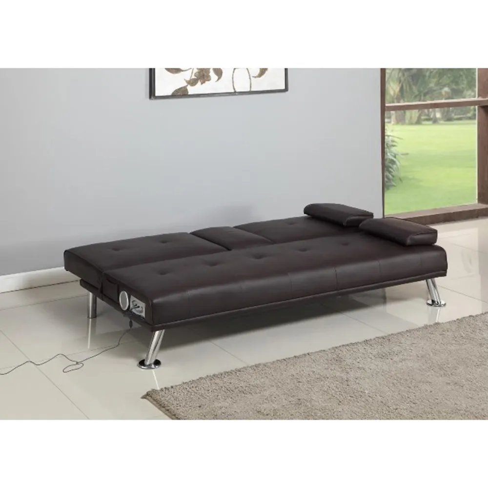 Brooklyn Double Sleeper Cinema Sofa Bed with Bluetooth - Brown