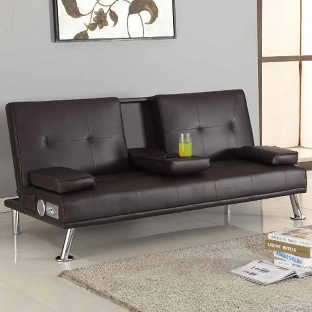 Brooklyn Double Sleeper Cinema Sofa Bed with Bluetooth - Brown